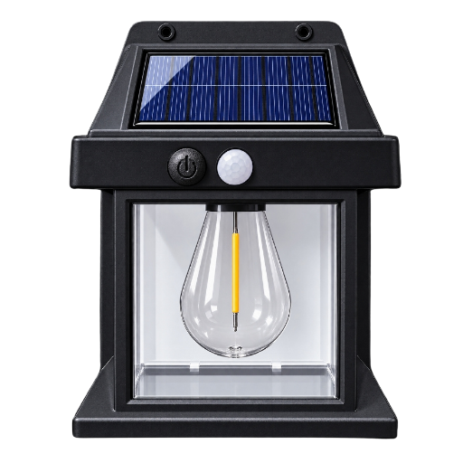 Solar Vintage Edison Bulb Wall Lantern Light
